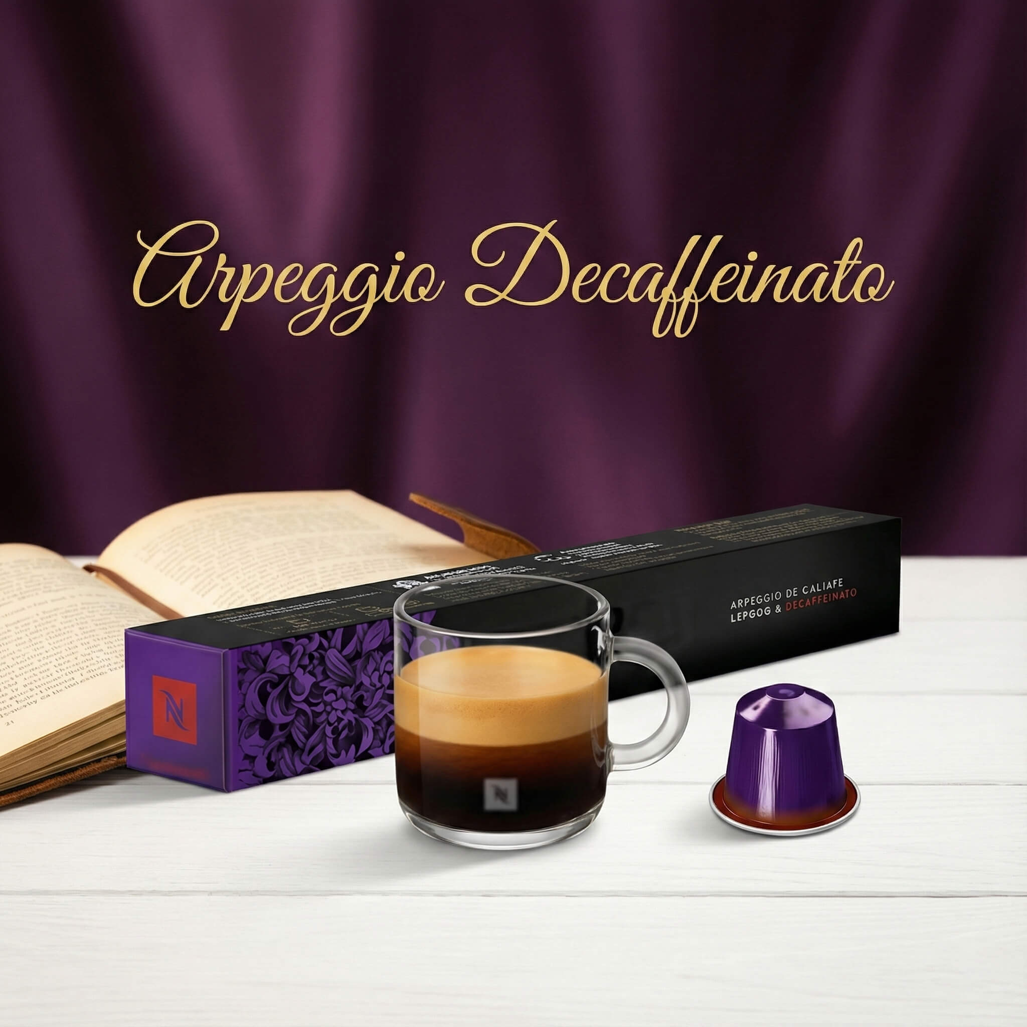 Decaf Arpeggio Coffee Capsules, Intensity 9