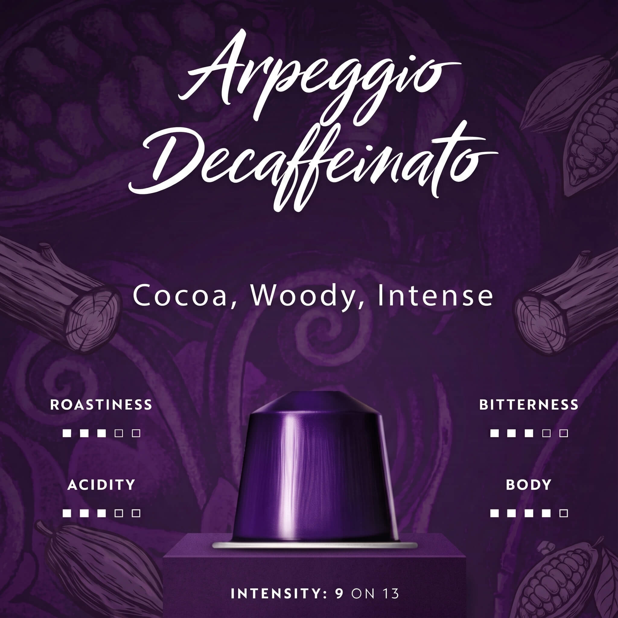 Decaf Arpeggio Coffee Capsules, Intensity 9 - Image 3