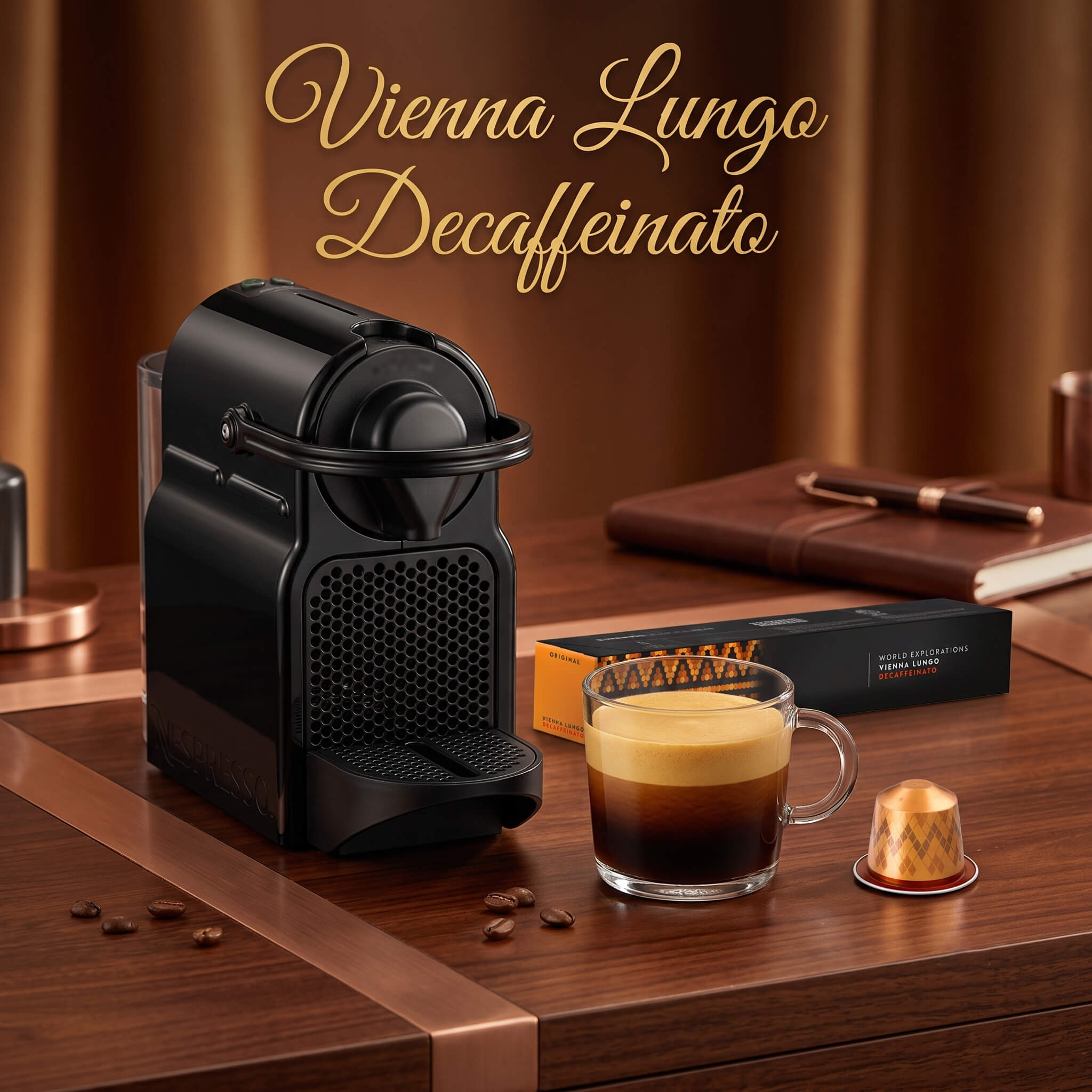 Decaf Vienna Lungo Coffee Capsules, Intensity 6