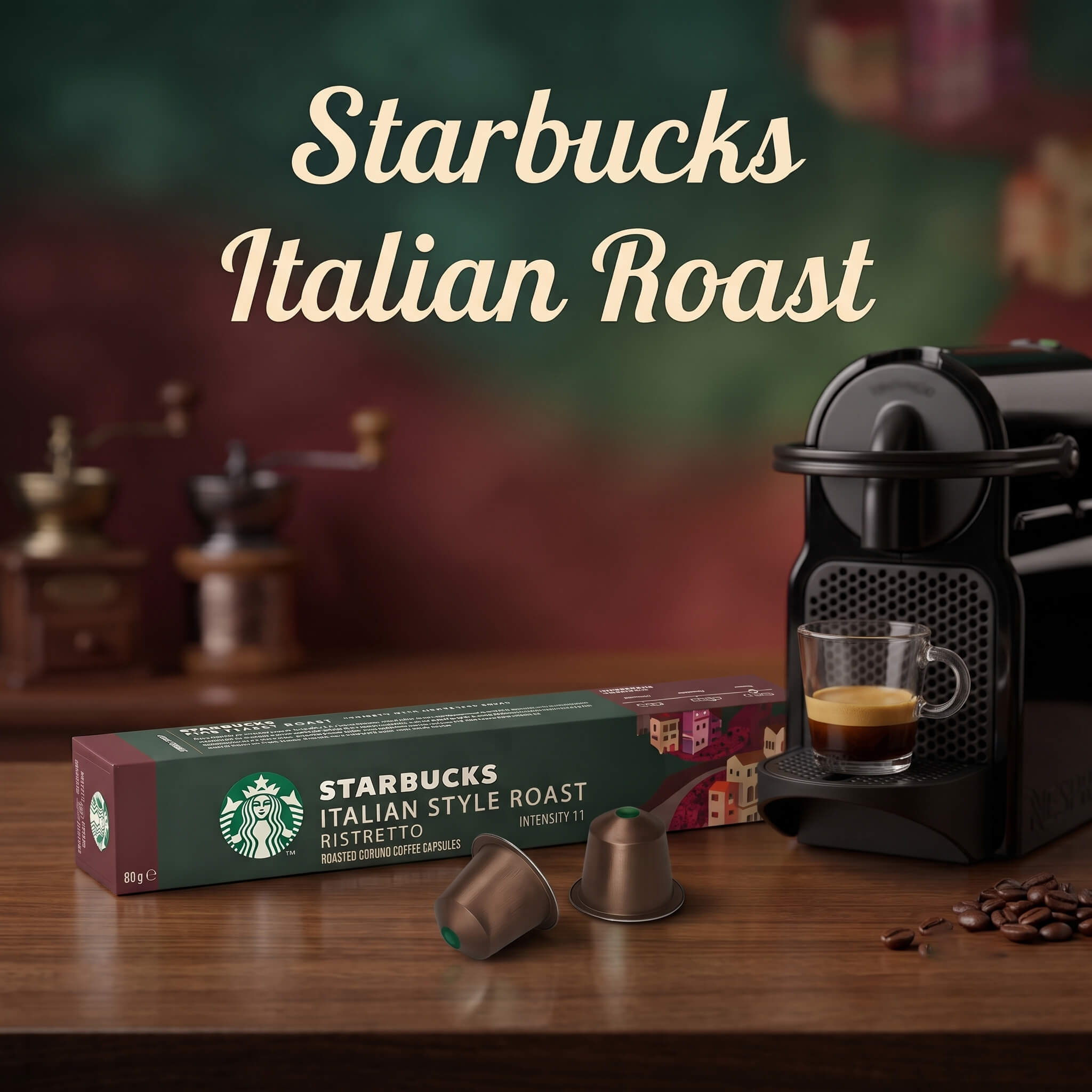 Italian Roast Coffee Capsules, Intensity 11