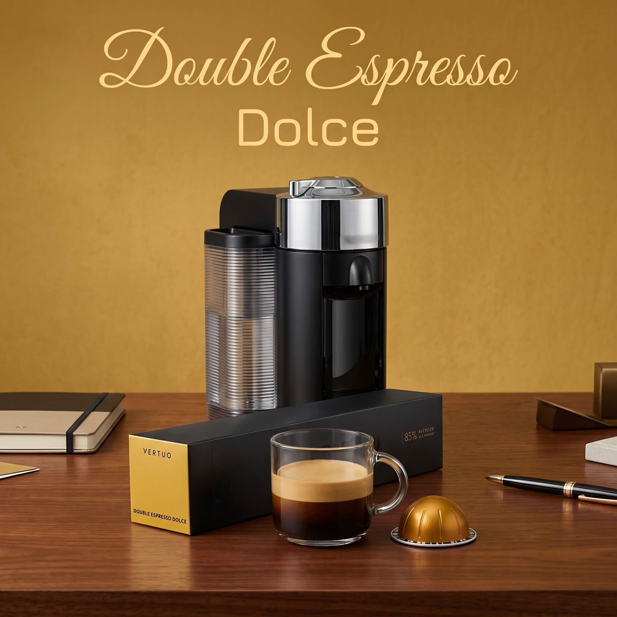 Vertuoline Double Espresso Dolce Coffee Capsules, Intensity 5
