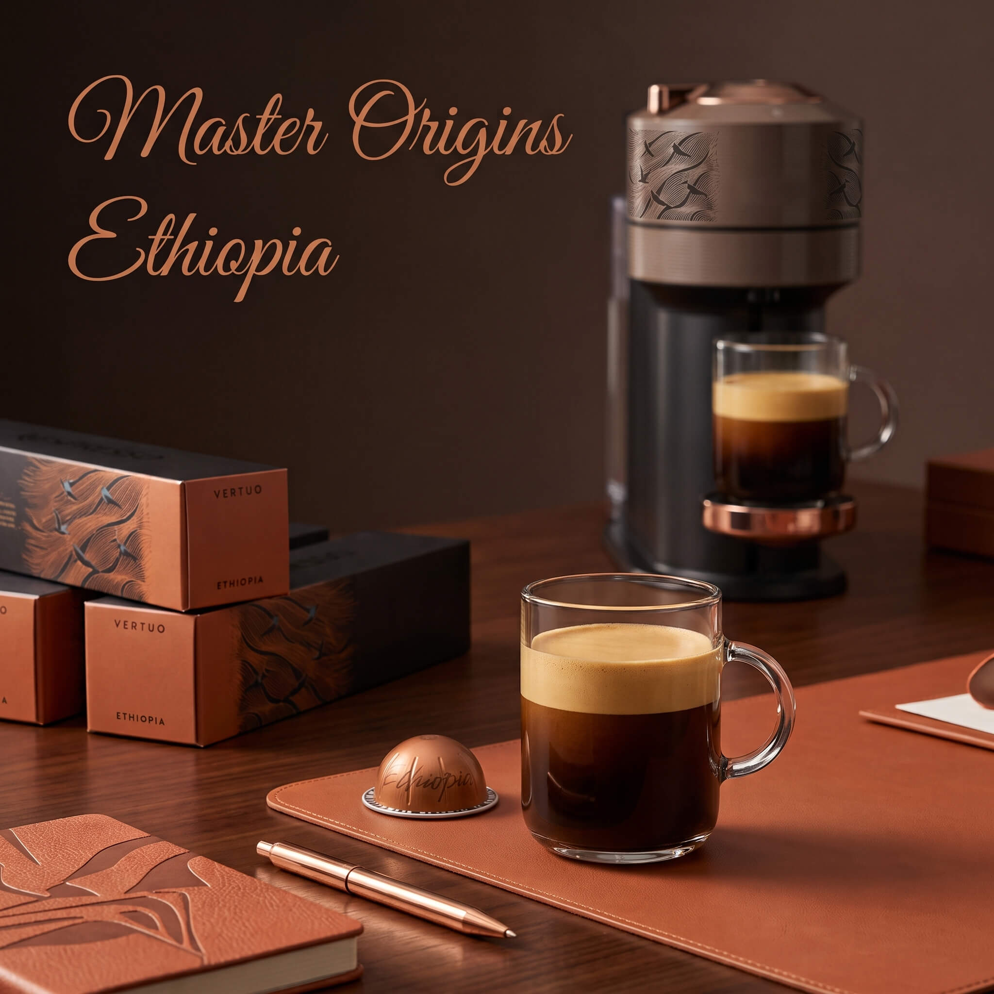 Vertuoline Master Origins Ethiopia Coffee Capsules, Intensity 4